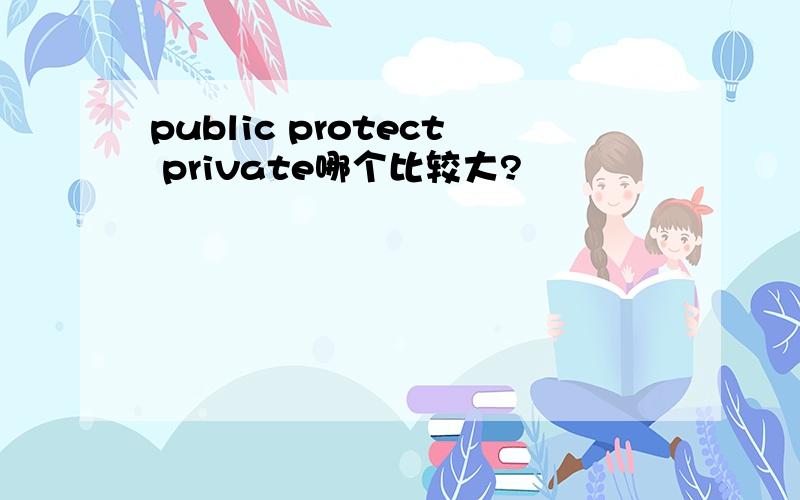 public protect private哪个比较大?