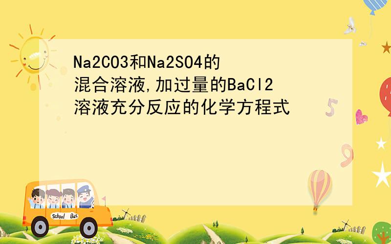 Na2CO3和Na2SO4的混合溶液,加过量的BaCl2溶液充分反应的化学方程式