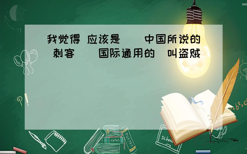 我觉得 应该是``中国所说的 刺客``国际通用的`叫盗贼`