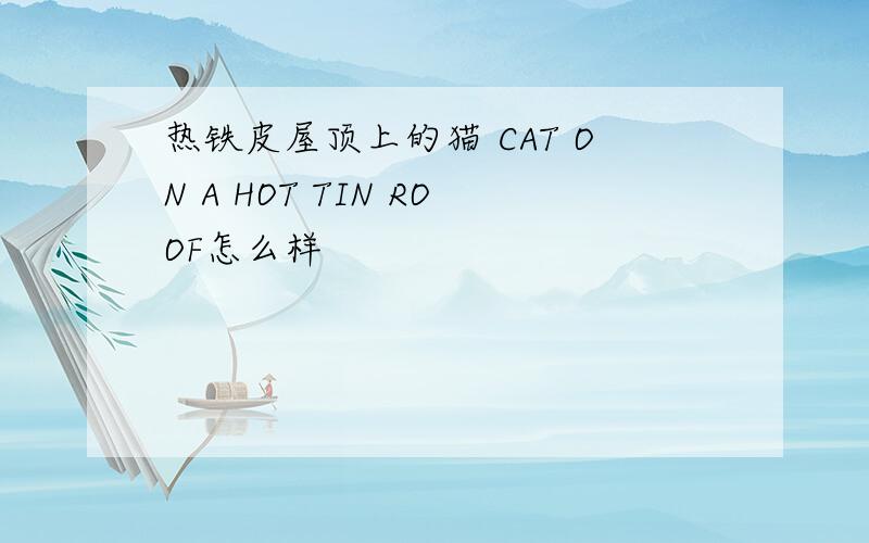 热铁皮屋顶上的猫 CAT ON A HOT TIN ROOF怎么样