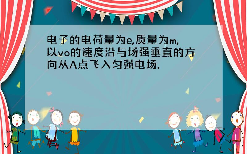 电子的电荷量为e,质量为m,以vo的速度沿与场强垂直的方向从A点飞入匀强电场.