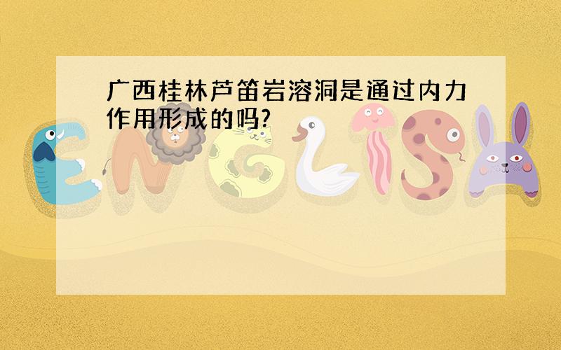 广西桂林芦笛岩溶洞是通过内力作用形成的吗?