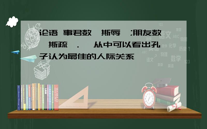 论语 事君数,斯辱矣;朋友数,斯疏矣. ,从中可以看出孔子认为最佳的人际关系