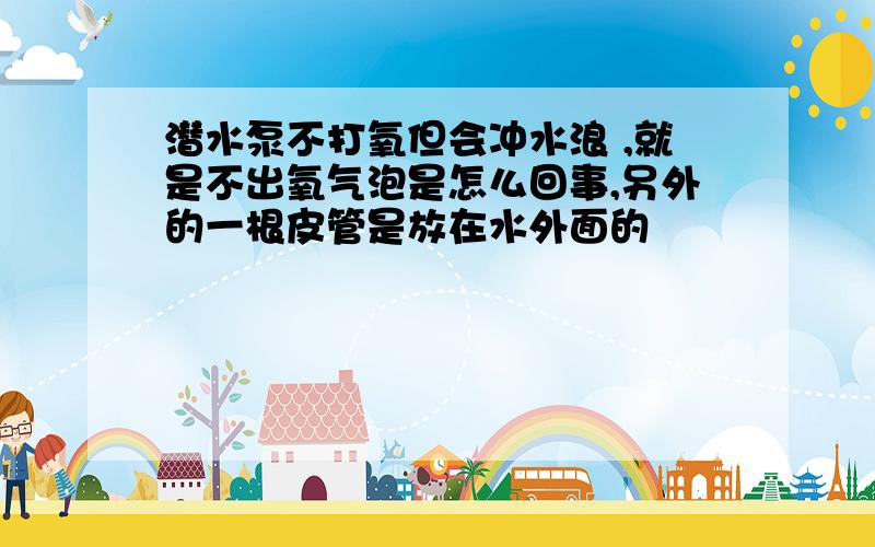 潜水泵不打氧但会冲水浪 ,就是不出氧气泡是怎么回事,另外的一根皮管是放在水外面的