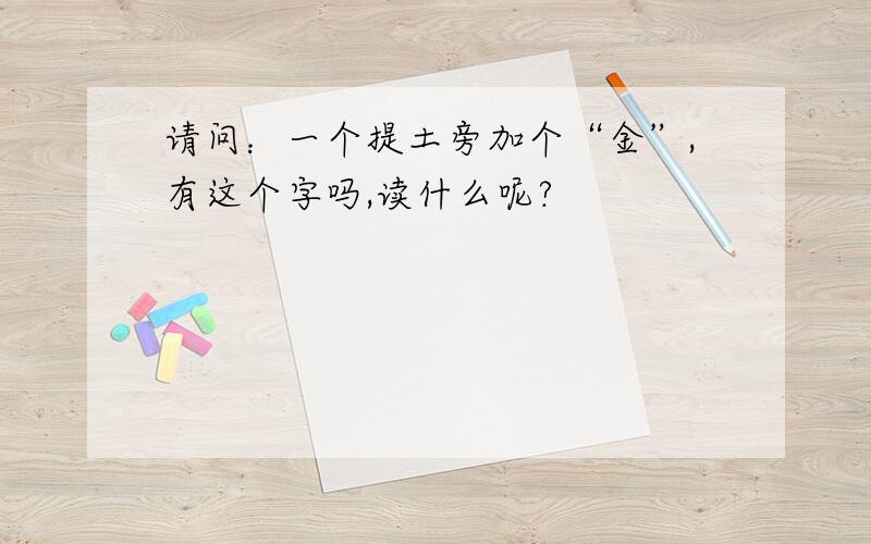 请问：一个提土旁加个“金”,有这个字吗,读什么呢?