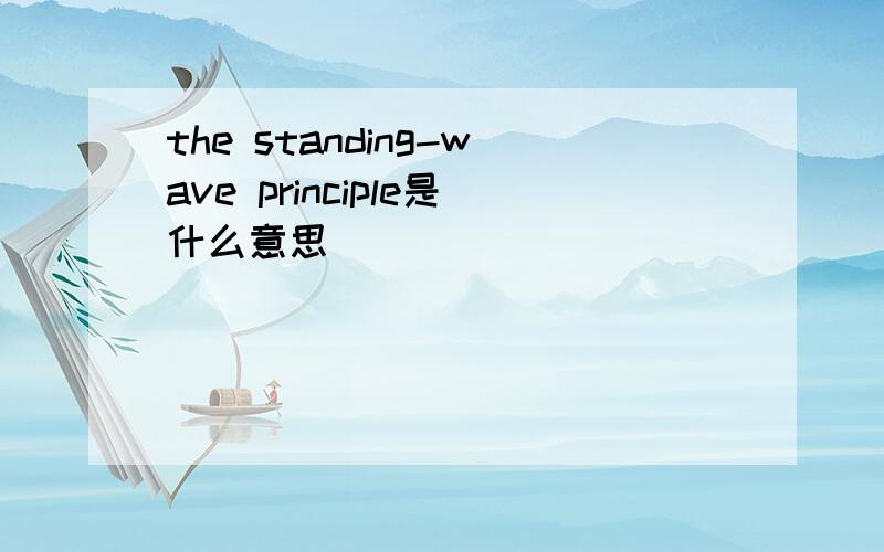 the standing-wave principle是什么意思