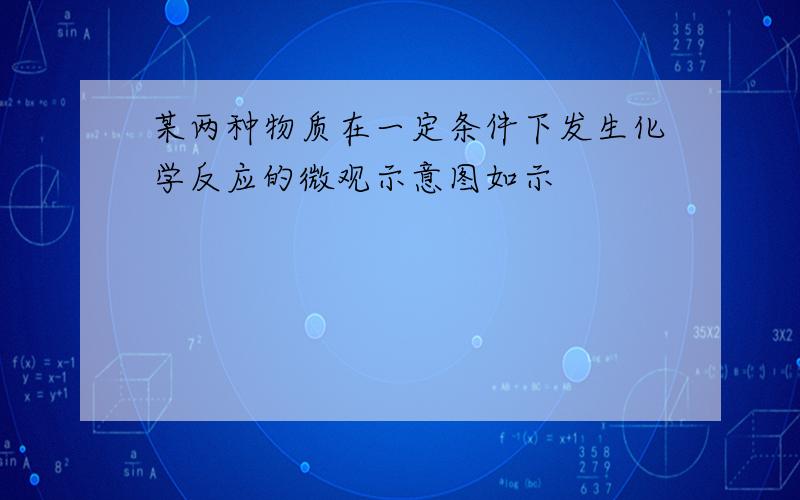 某两种物质在一定条件下发生化学反应的微观示意图如示