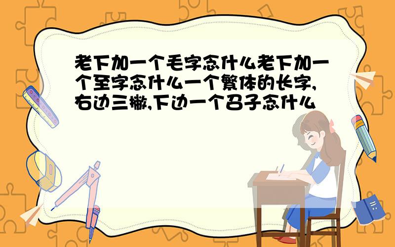 老下加一个毛字念什么老下加一个至字念什么一个繁体的长字,右边三撇,下边一个召子念什么