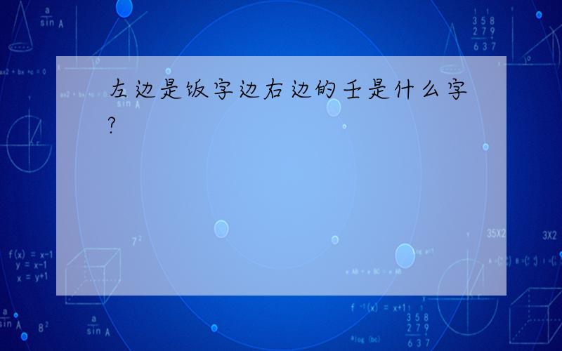 左边是饭字边右边的壬是什么字?