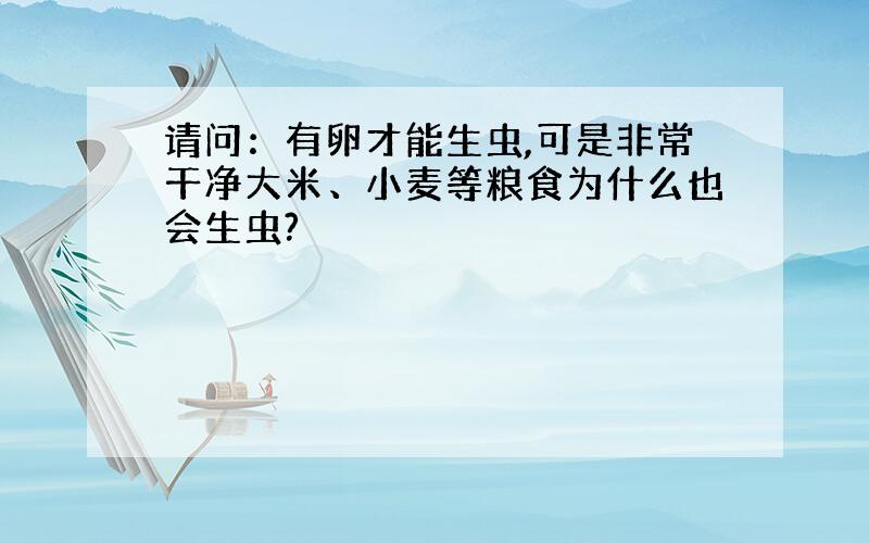 请问：有卵才能生虫,可是非常干净大米、小麦等粮食为什么也会生虫?