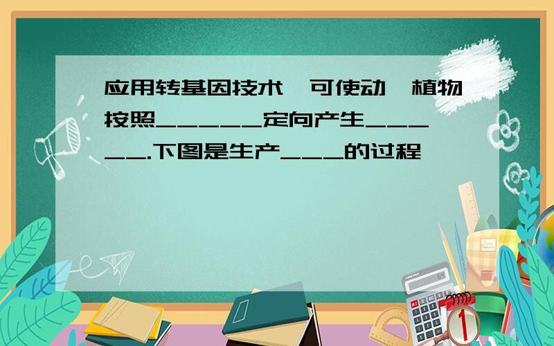 应用转基因技术,可使动,植物按照_____定向产生_____.下图是生产___的过程