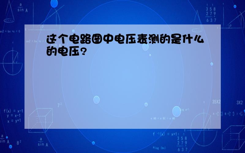 这个电路图中电压表测的是什么的电压?