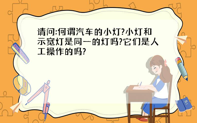 请问:何谓汽车的小灯?小灯和示宽灯是同一的灯吗?它们是人工操作的吗?