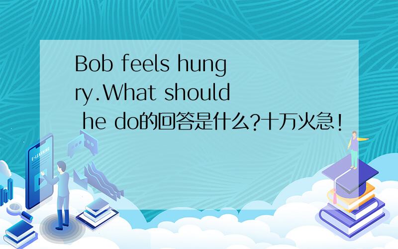 Bob feels hungry.What should he do的回答是什么?十万火急!