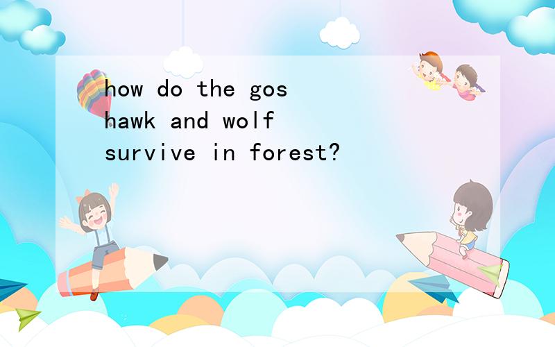 how do the goshawk and wolf survive in forest?