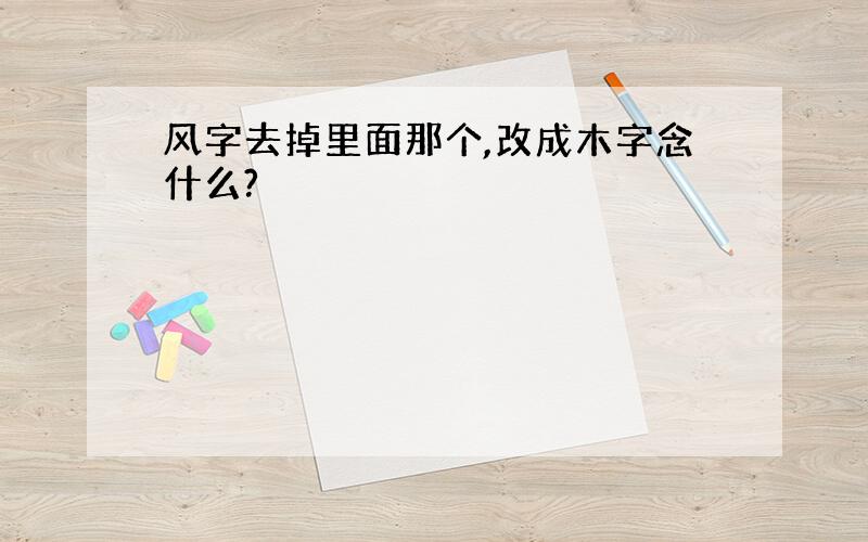 风字去掉里面那个,改成木字念什么?