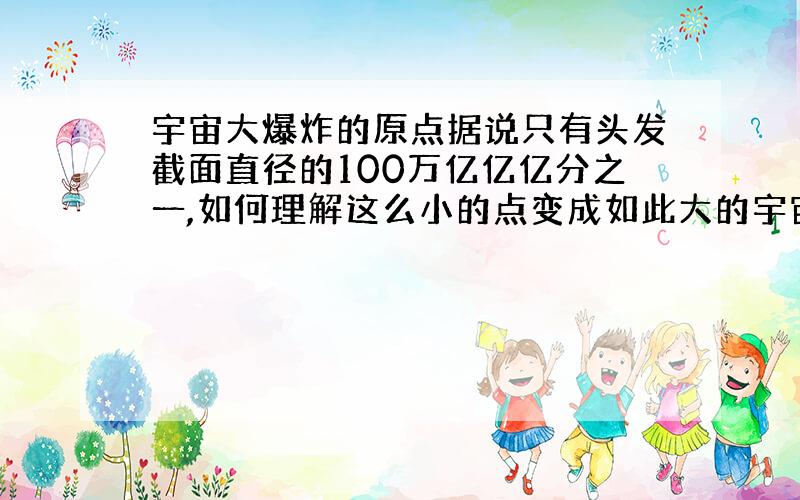 宇宙大爆炸的原点据说只有头发截面直径的100万亿亿亿分之一,如何理解这么小的点变成如此大的宇宙?