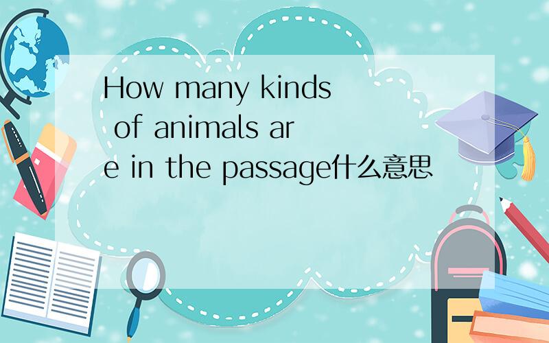 How many kinds of animals are in the passage什么意思