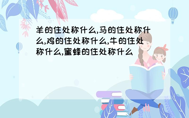 羊的住处称什么,马的住处称什么,鸡的住处称什么,牛的住处称什么,蜜蜂的住处称什么