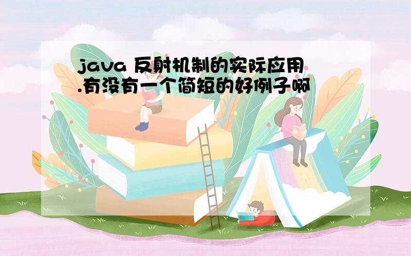 java 反射机制的实际应用.有没有一个简短的好例子啊