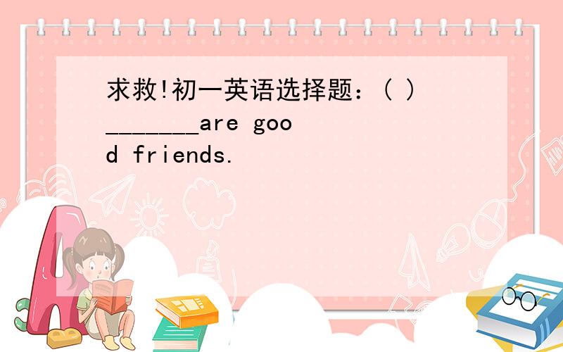 求救!初一英语选择题：( )_______are good friends.