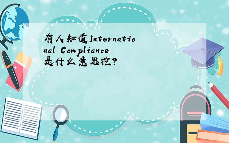 有人知道International Compliance是什么意思挖?