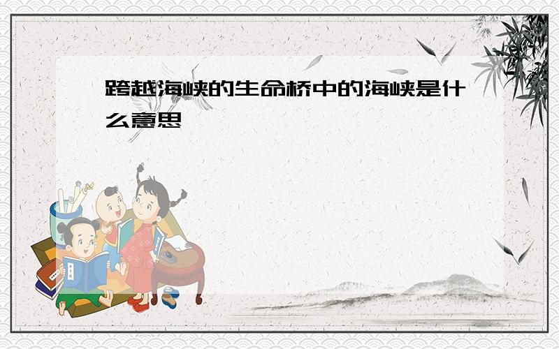 跨越海峡的生命桥中的海峡是什么意思