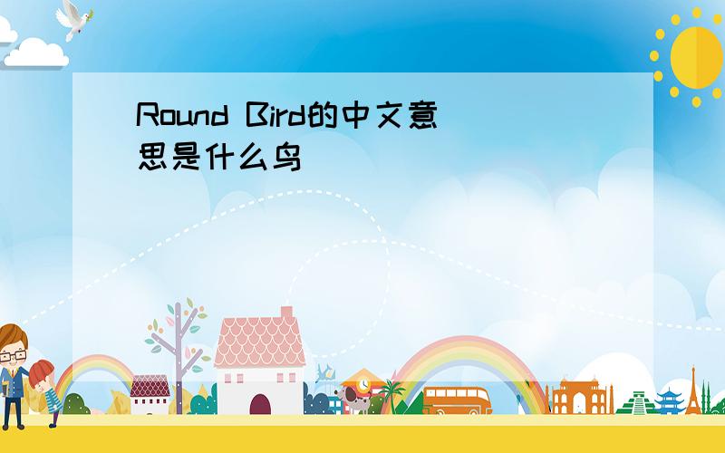 Round Bird的中文意思是什么鸟