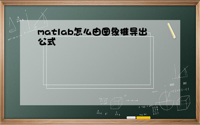 matlab怎么由图象推导出公式