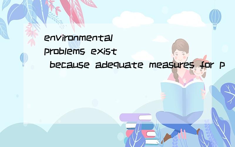 environmental problems exist because adequate measures for p