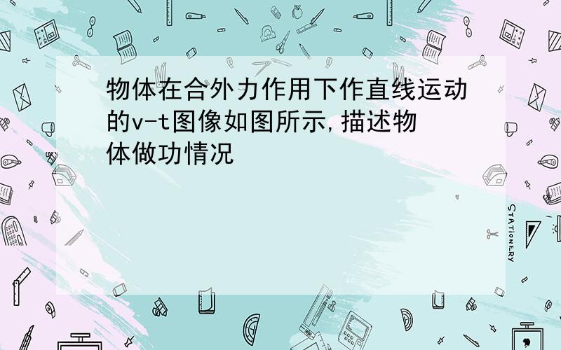 物体在合外力作用下作直线运动的v-t图像如图所示,描述物体做功情况