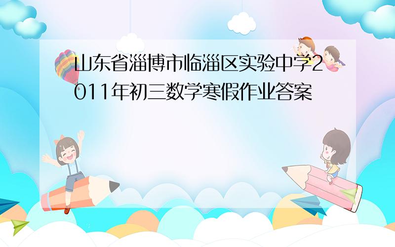 山东省淄博市临淄区实验中学2011年初三数学寒假作业答案