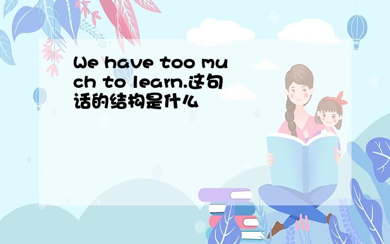 We have too much to learn.这句话的结构是什么