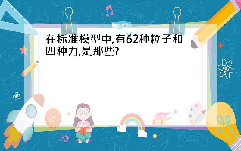 在标准模型中,有62种粒子和四种力,是那些?