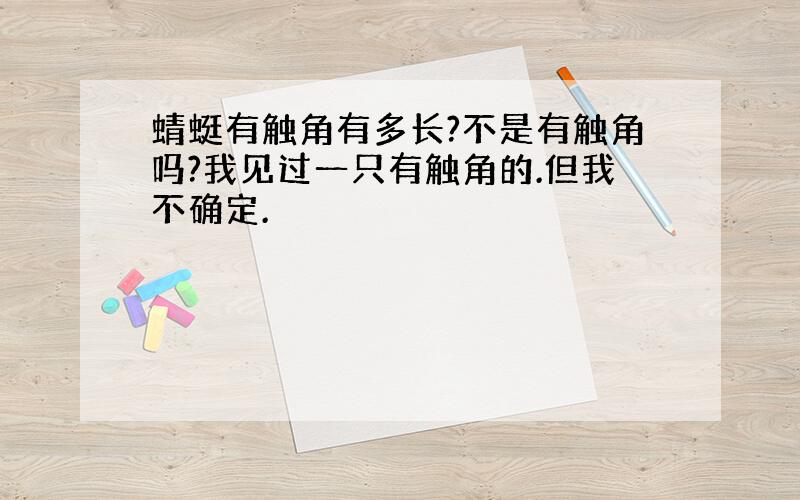 蜻蜓有触角有多长?不是有触角吗?我见过一只有触角的.但我不确定.