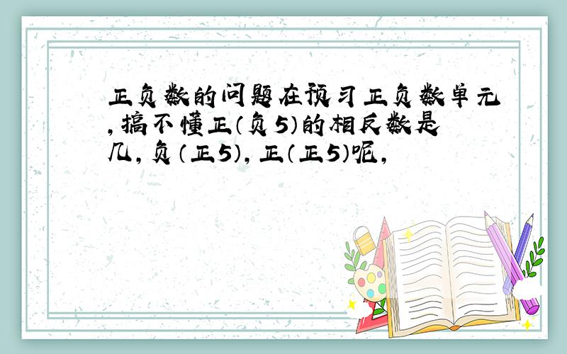 正负数的问题在预习正负数单元,搞不懂正（负5）的相反数是几,负（正5）,正（正5）呢,