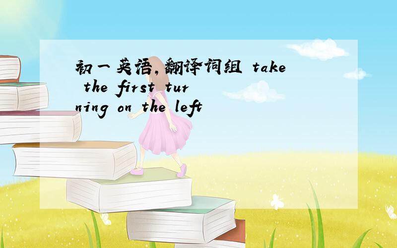 初一英语,翻译词组 take the first turning on the left