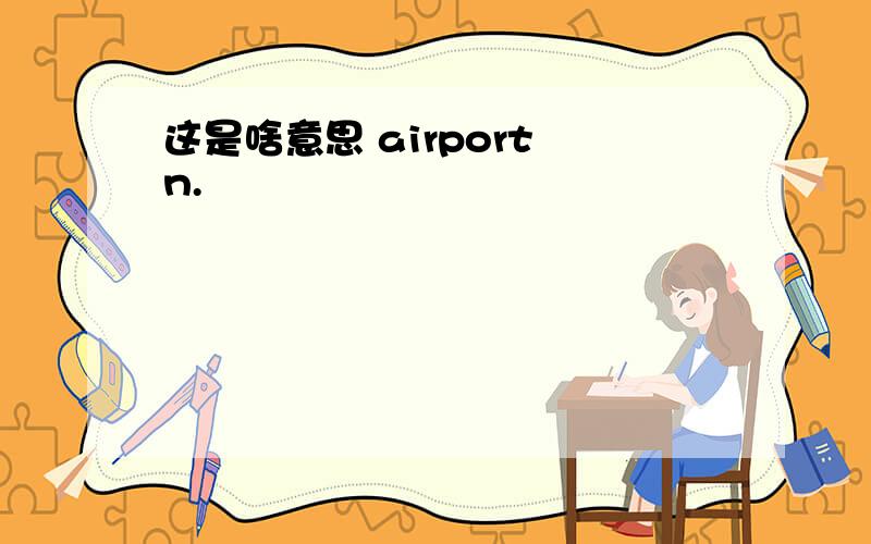 这是啥意思 airport n.