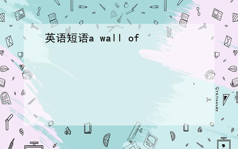 英语短语a wall of