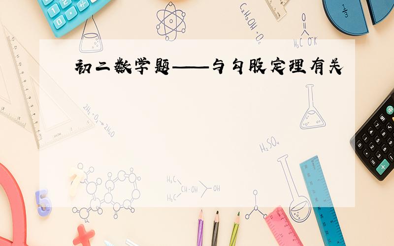 初二数学题——与勾股定理有关