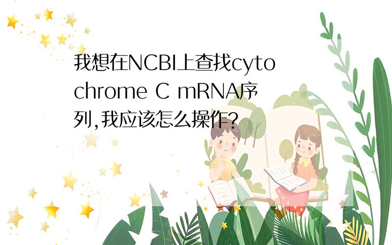 我想在NCBI上查找cytochrome C mRNA序列,我应该怎么操作?