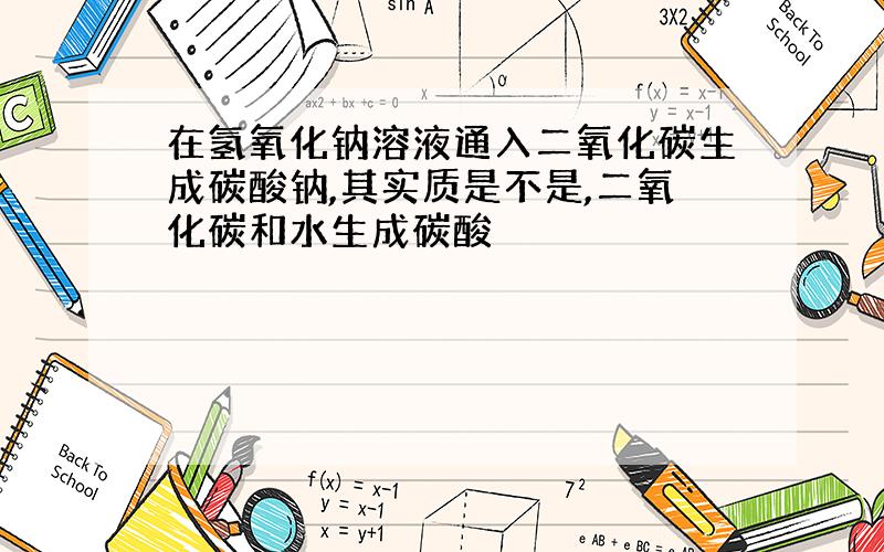 在氢氧化钠溶液通入二氧化碳生成碳酸钠,其实质是不是,二氧化碳和水生成碳酸