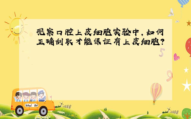 观察口腔上皮细胞实验中,如何正确刮取才能保证有上皮细胞?