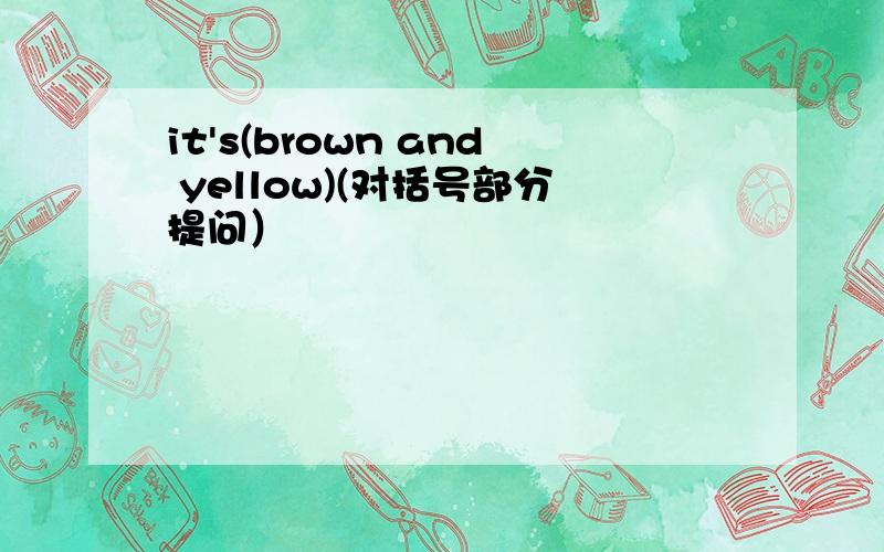 it's(brown and yellow)(对括号部分提问）