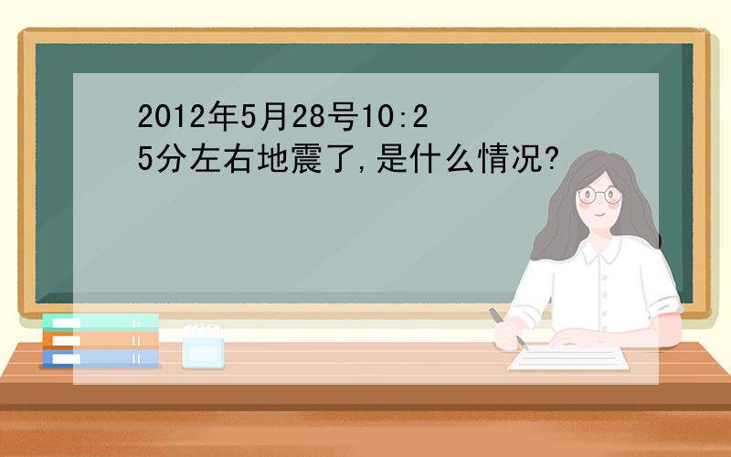 2012年5月28号10:25分左右地震了,是什么情况?