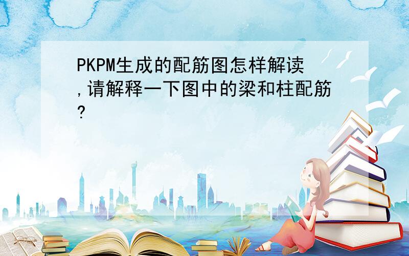 PKPM生成的配筋图怎样解读,请解释一下图中的梁和柱配筋?