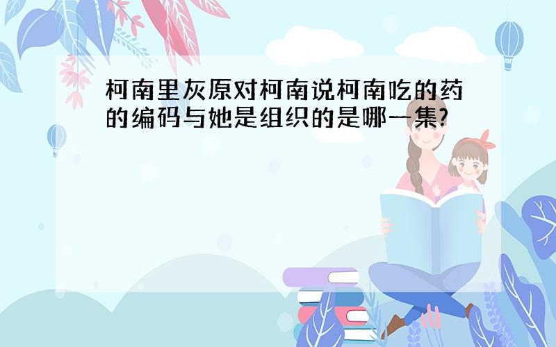 柯南里灰原对柯南说柯南吃的药的编码与她是组织的是哪一集?