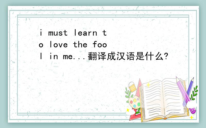 i must learn to love the fool in me...翻译成汉语是什么?