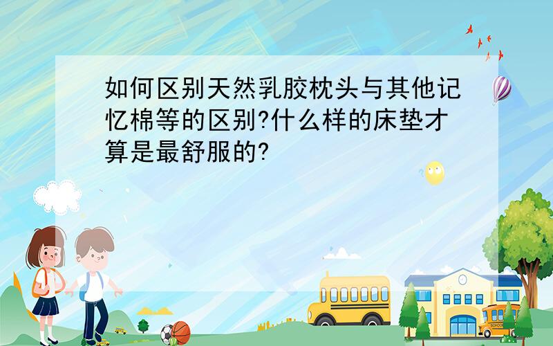 如何区别天然乳胶枕头与其他记忆棉等的区别?什么样的床垫才算是最舒服的?