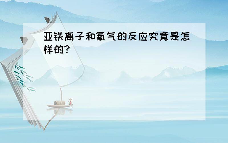 亚铁离子和氧气的反应究竟是怎样的?